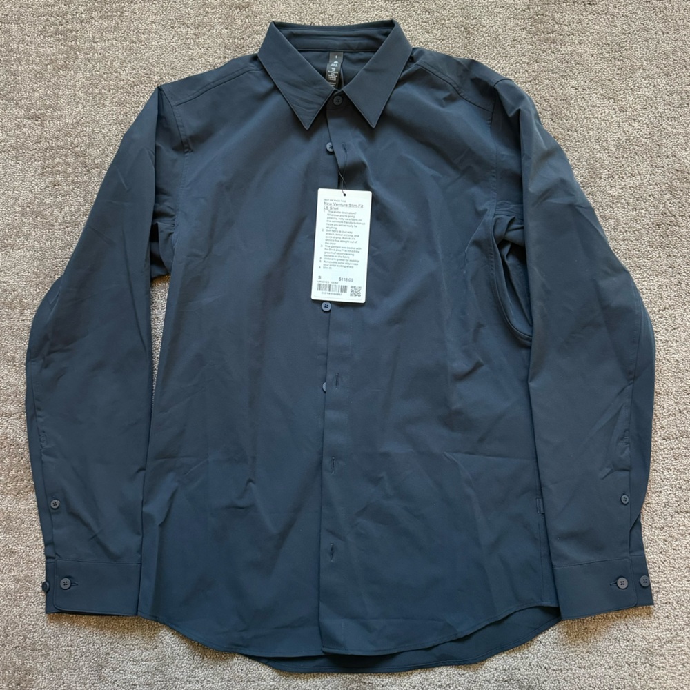 Lululemon New Venture Slim Fit Long Sleeve Shirt Size S